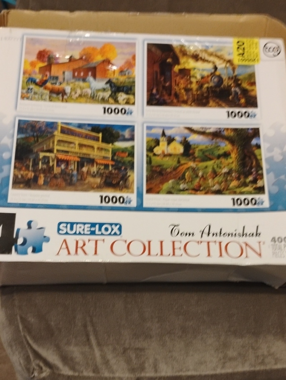 5/$20 Tom Antonishak sure-lox Art Collection Jigsaw Puzzles. Set Of 4 (1000pc)